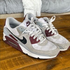 Nike Air Max Sneakers in White and Burgundy
